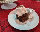 A picture of step 4 of Cadbury Chocolate Brownies with Vanilla Ice-cream.