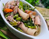 Foto langkah ke 3 dari resep Tumis Kangkung Cumi Asin.