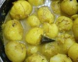 A picture of step 9 of Aloo dum with samba(musambi).