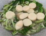 Gambar langkah 5 resipi Sawi Pahit & Egg Tofu.