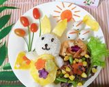 Hình bước làm 3 của món Cơm Phần"Thỏ Con Xinh Xắn"