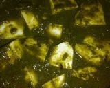 A picture of step 9 of Palak paneer.