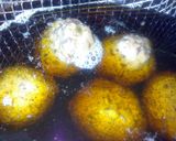 A picture of step 4 of Sig's Lentil Dumplings with crisped Potatoes.