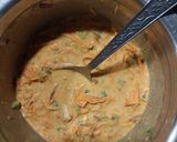 A picture of step 3 of Sattu and Mix veg cheela.