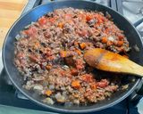 Une image de l'étape 12 de Bœuf aux tomates, champignons et carottes violettes (pour pâtes ou riz).