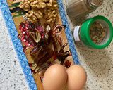 A picture of step 1 of Egg with Dates and Walnut.