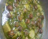 A picture of step 7 of Green undhiyu.