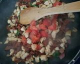 A picture of step 6 of My Chicken & Chorizo tortilla Bake. 😘.