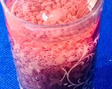 A picture of step 2 of Roohafza & basil seeds drink.