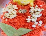 A picture of step 1 of Gajar Halwa.