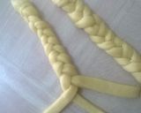 A picture of step 8 of Plaited Mandazi.