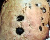 A picture of step 3 of skunk bread with olive and without olive.