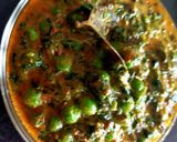 A picture of step 6 of Methi Malai matar.