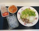 รูปขั้นตอนการทำที่ 1 ของ ยำเส้นแก้วหมูสับ​ + กิมจิ 🥘