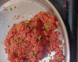 A picture of step 2 of Beetroot Soya cheese cutlets.