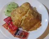 รูปขั้นตอนการทำที่ 5 ของ ไข่เจียวไก่สับราดหน้าข้าว