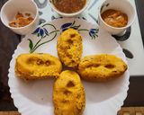 A picture of step 6 of Makke ka dhokla.