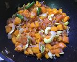 A picture of step 5 of Gobhi Koftas in Carrot Sauce.
