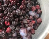 A picture of step 1 of #ChooseToCook Damson and blackberry cheese.