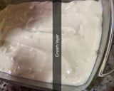 A picture of step 3 of Basbousa(Semolina Cake).