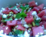 A picture of step 5 of Sig's Watermelon Salad.