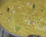 A picture of step 5 of Bisibelabath(Tamilnadu style)variety vegetables,rice,tuvar dal.
