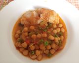 Foto del paso 10 de la receta Garbanzos con lomos de merluza