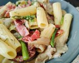 Foto del paso 6 de la receta: Elicoidali con setas, espárragos y jamón