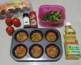 Foto langkah ke 1 dari resep Rainbow Omellete Muffin (Oven - Less Oil).