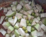 A picture of step 1 of Lauki ki sabzi with bajra roti.