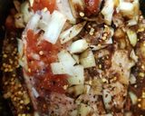A picture of step 6 of My Slow Cooked Beef in a little spicy mix with a lovely Sauce.