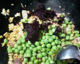 A picture of step 3 of Nutrela soya chunks stuffed bell peppers.