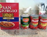 A picture of step 4 of Taisen's spaghetti sauce.