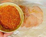 A picture of step 3 of Pork in cranberry glaze.