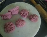 A picture of step 6 of Soya granules stuffing Beetroot Momos.