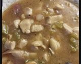 A picture of step 8 of Almond chicken with fried rice.