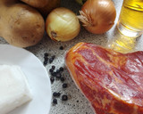 Foto del paso 1 de la receta: Repollo estilo chucrut con paleta de cerdo ahumada