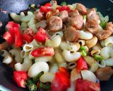 A picture of step 3 of Cheesy Veg Soya Macaroni Pasta.
