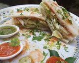 A picture of step 5 of Veg sandwich.