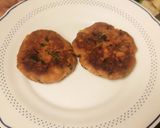 A picture of step 2 of Ragda Pattice Chaat.