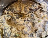 A picture of step 1 of Shorshe Bhape Chingri - Noboborsho/ Poila Baisakh special.
