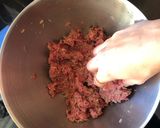 A picture of step 2 of Malfouf Mehcheh - stuffed cabbage rolls.