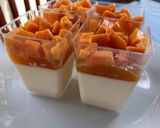 Gambar langkah 7 resipi Panna Cotta Mangga.
