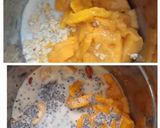 A picture of step 2 of No oil No boil Mango Oats Smoothie bowl.