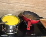 A picture of step 9 of Sindhi Style: 'Lal Math' or 'Lal Saag Dal'.