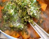 A picture of step 9 of Beans and yam pottage.