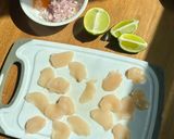 A picture of step 2 of Asian Inspired Scallop Crudo.