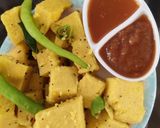 A picture of step 12 of Instant Besan Dhokla.