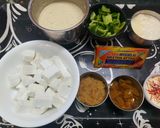 A picture of step 1 of Paneer Rezala.