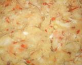 A picture of step 2 of Yam balls.